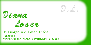 diana loser business card